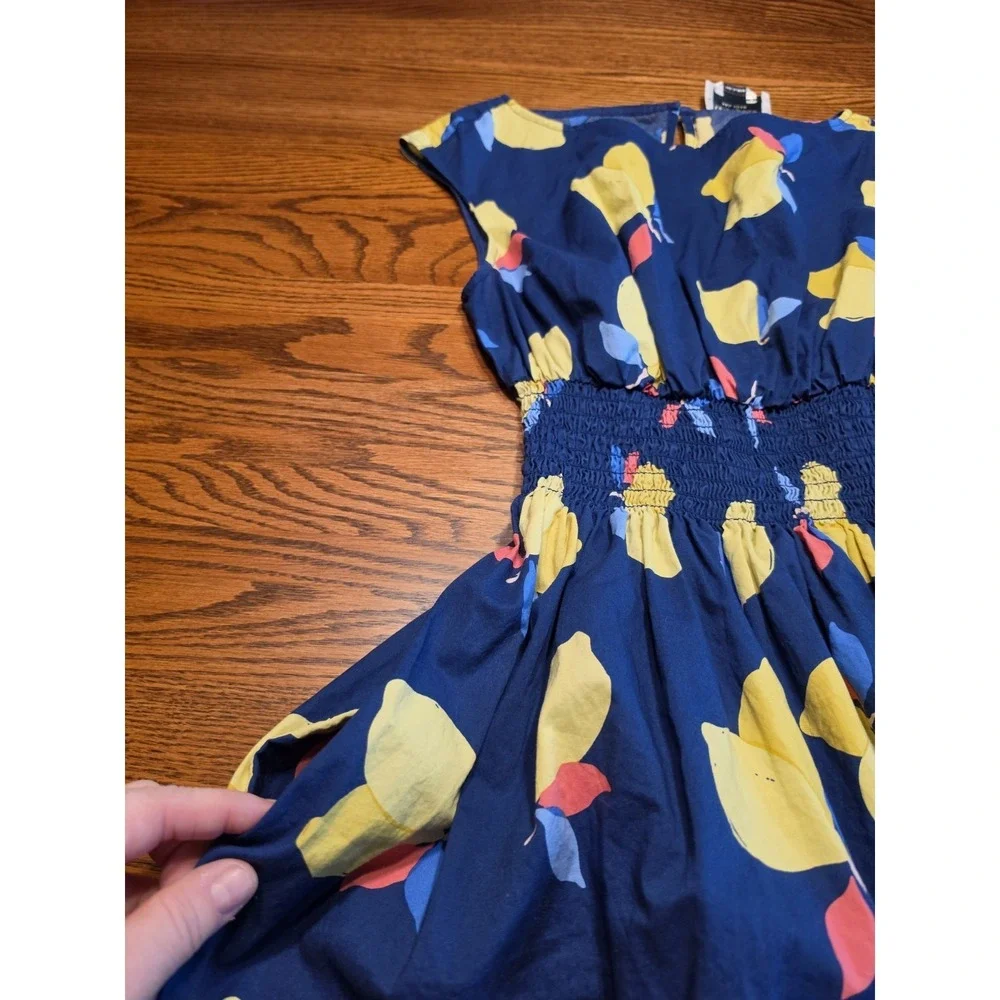 Kate Spade New York Lemon Zest Blaire Dress Womens Size US 0 Navy Blue MSRP $229